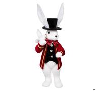 Feeric Lights & Christmas Lapin Cirque Déco "La Piste" 53 cm Blanc & Rouge