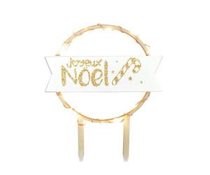 Décoration LED et bois Joyeux Noël Scrapcooking