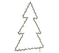 vidaXL Lumières de Noël silhouette d'arbre de Noël 115 LED blanc chaud
