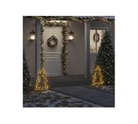 Décoration lumineuse arbre de Noël avec piquets 80 LED 60 cm 357728