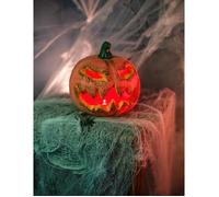 Décoration lumineuse citrouille Halloween 16 cm