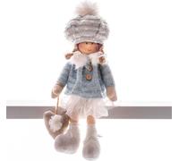 Décoration MagicHome Noël, enfants, bleus, assis, 22 cm