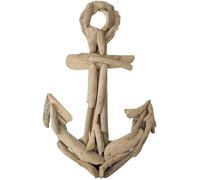 Décoration Murale Ancre Marine 40cm en Bois Flotté | Esprit "Bord de Mer"