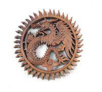 Décoration murale - Artisanat Indonésien - Dragon - Bois massif - Ø20cm - Ethnique