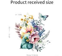 Décoration Murale Auto-adhésive Motif Floral 30x30cm(MK1046) | Matériau pour robuste, résiste aux chocs et déchirures, pour facile à nettoyer, finition lisse, 30x30cm