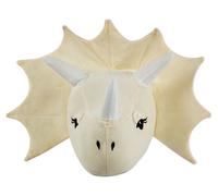 Décoration Murale Beige en Feutre et Coton 37 x 29 cm Fausse Tête de Dinosaure