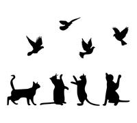 Décoration murale Chats et oiseaux