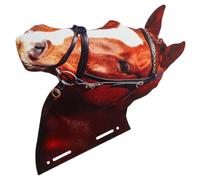 Décoration Murale Cheval en Fer, Artisanat Équestre Coloré, Ambiance Noël | Motif Tête de Cheval, Texture Artistique, Fixation Murale Facile, pour Patio, Jardin, Clôture et Poteaux Bois