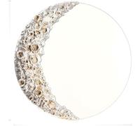 Décoration murale créative en forme de lune - Décoration murale unique en résine à suspendre avec réaliste pour les détails de surface - Pendentif artistique de style français pour salon et chambre à