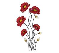 Décoration murale de 66 cm Branches de coquelicots rouges - Article 673473