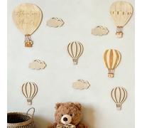 Décoration murale de ballon à air chaud et de nuage, style bohème, décoration de chambre d'enfant, décoration de fête pour nouveau-né, convient pour la chambre à coucher, la salle de classe, la salle 