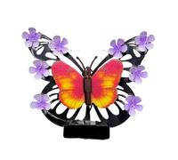 Décoration murale de jardin solaire en forme de papillon avec lueur de
