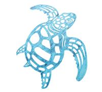 Décoration Murale en Fer Bleu Tortue pour Intérieur et Jardin | Art Décoratif Suspendu, Design Ajouré, Usage Extérieur, Pièce Ornementale, Style Coloré, Format Unique