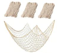 Décoration murale en filet de pêche thème océan, suspension murale en filet de pêche, nappe de plage pour fête filet de pêche, style ferme, bureau, table de maison, salle, filet de pêche, photographie