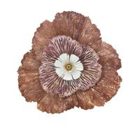 Panneau Décoratif Fleur 3d En Métal Multicolore 73,5x11x72 Cm