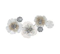 Décoration Murale en Métal Flowery 119cm Multicolore