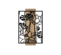 PANNEAU MURAL LOTUS EN FER ET BOIS