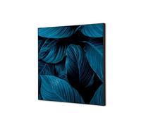 Décoration Murale en tissu SET 40 x 40 Feuillage Bleu