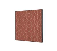 Décoration Murale en tissu SET 40 x 40 Hexagon Rouille