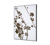 Décoration Murale en tissu SET A2 Fleurs de Cerisier Japonais Brun Foncé