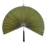 Décoration Murale éventail en Bambou Japonais, Grand Format, Style Bohème, pour Tête De Lit, éventails Pliants Décoratifs pour Chambre, Décoration Army Green 152.4L x 152.4W cm