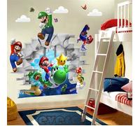 Décoration murale - GETEK - Mario - Facile à appliquer et à enlever - PVC - Multicolore