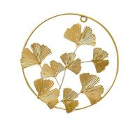 Décoration Murale Ginkgo en Fer, Pendentif Suspendu, Or | Aspect Vif, Facile à Suspendre, pour Décoration Maison et Jardin, Style Chic et Unique