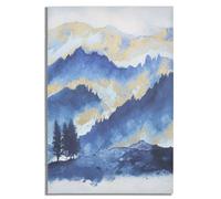 Décoration murale impression peinte Mauro Ferretti Moutain Tree Bleu 80x3x120 cm
