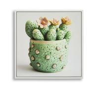 Tableau Imprimé Cactus I 40x40cm Multicolore