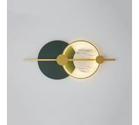 Décoration Murale LED 3D, Applique Murale Moderne, Art Mural en Métal | Éclairage LED 3D, Design Moderne, Salon et Chambre, Métal et Marbre(Green,95*41CM)