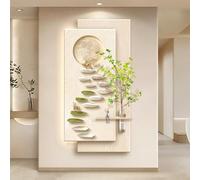 Décoration murale LED 3D avec lumière, décoration murale en grès avec télécommande, panneau décoratif moderne, alimentation électrique 3D pour maison, restaurant, hôtel