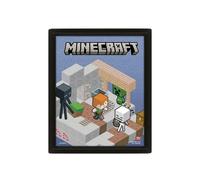 Minecraft Poster lenticulaire Flip - Art mural officiel Minecraft 3D Motion avec effet rabat, parfait pour les joueurs, les chambres d'enfants ou les collectionneurs, idéal pour offrir, décoration