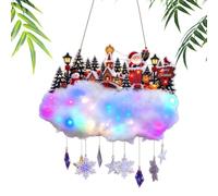 Décoration murale lumineuse de Noël colorée en acrylique 2D | Accent mural lumineux de Noël pour maison, appartement, chambre, salon, salle de jeux, bureau, dortoir B