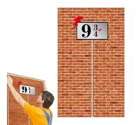 Décoration Murale Magique 9 3/4 - Fond de Mur en Briques pour Fête et Maison, Taille 180x110 cm, Idéal pour Party Harry Potter, Noël, Halloween et Décoration Intérieure Extérieure