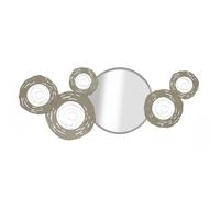 Mauro Ferretti Italian Design Panneau Mural Hop avec Miroir, métal, argenté, 106 x 3,8 x 48 cm