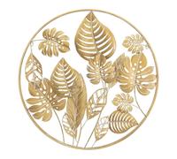 Décoration murale Mauro Ferretti Jungle Round Doré 80x6,5 cm