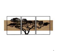 LAGOS PANNEAU MURAL FER ET BOIS SET 3PCS