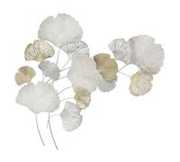 Mauro Ferretti Décoration murale métal 3D Silvy feuilles de Ginkgo multicolore 85,5×85,5×10 cm