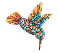 Décoration Murale Oiseau en Fer Orange, Art Mural Intérieur Extérieur | Sculpture Décorative Réaliste, Finition Détaillée, pour Salon, Jardin, Balcon, Touche Naturelle