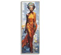 Décoration murale peinture sur toile avec cadre Mauro Ferretti Daphne Multicolore 52x4,5x152 cm