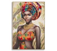 Décoration murale peinture sur toile avec cadre Mauro Ferretti Deva Multicolore 82x4,5x122 cm