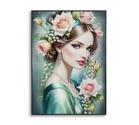 Décoration murale peinture sur toile avec cadre Mauro Ferretti Laccato Fantasy A Multicolore 72x4x102 cm