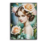 Décoration murale peinture sur toile avec cadre Mauro Ferretti Laccato Fantasy B Multicolore 72x4x102 cm