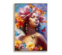 Décoration murale peinture sur toile avec cadre Mauro Ferretti Laccato Marty B Multicolore 62x4x92 cm