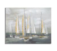 PEINT SUR TOILE OR BATEAU