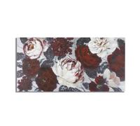 PEINT SUR TOILE DARKBACK FLEUR BLANCHE/ROUGE