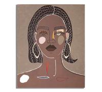 Décoration murale peinture sur toile Mauro Ferretti Tribal B Marron 80x2,8x100 cm