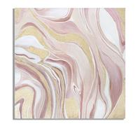 Décoration murale peinture sur toile rose Mauro Ferretti Multicolore 80x2,8x80 cm