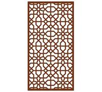 Décoration murale pour jardin, en acier corten, style marocain, couleur kaki foncé