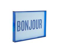 Décoration murale Present Time Bonjour Bleu 31x22x3 cm